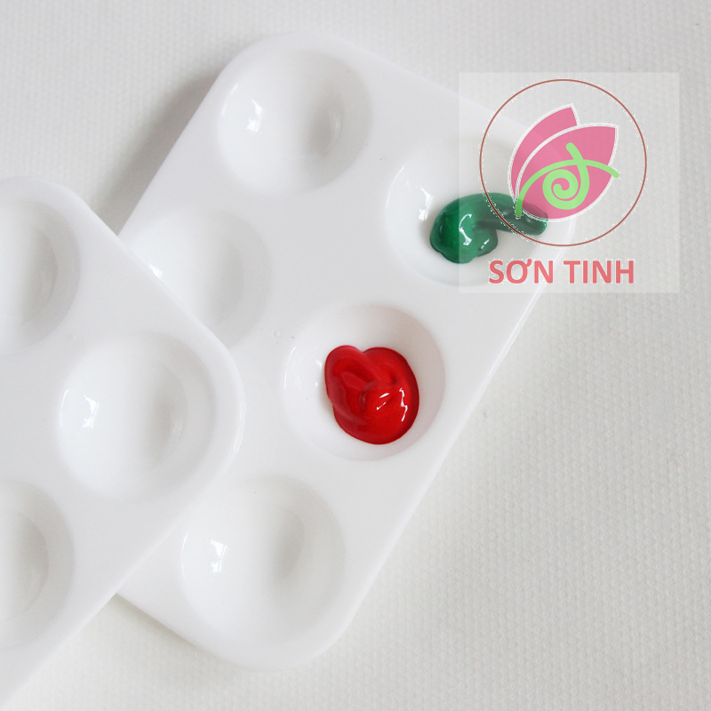 Khay Pha Màu 6 ô, bảng Palette