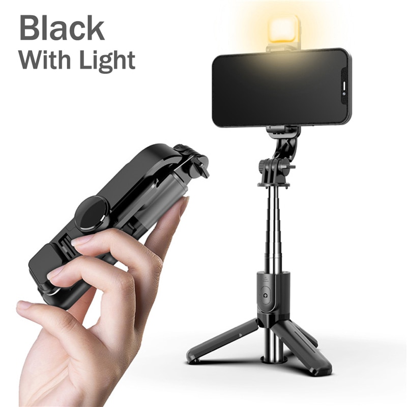 Dropship Mini Selfie Stick Bluetooth Led Fill Light Tripode Para