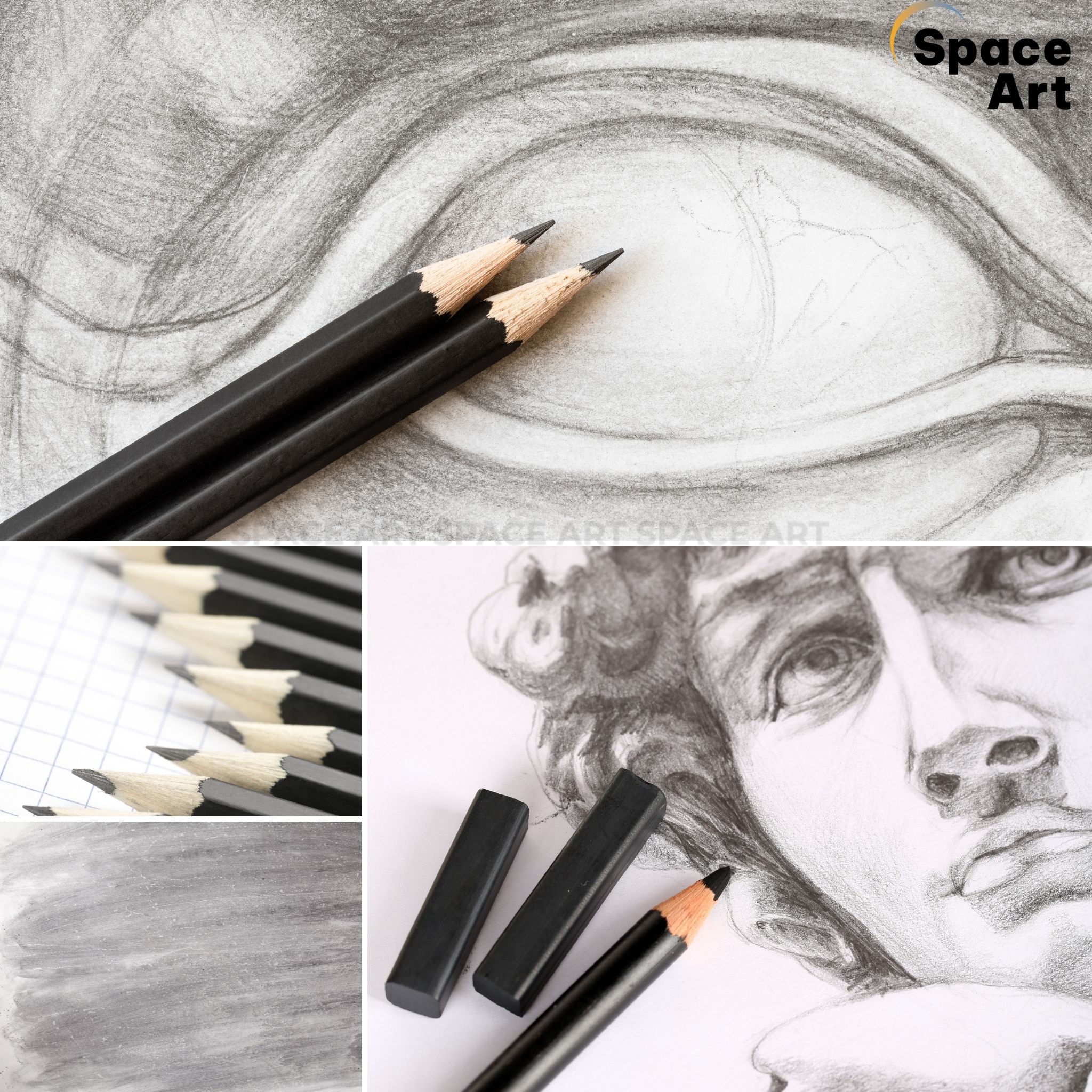 [Space Art Store][Chính hãng]Bút chì đen mỹ thuật drawing RENAISSANCE Thái Lan HB-6B