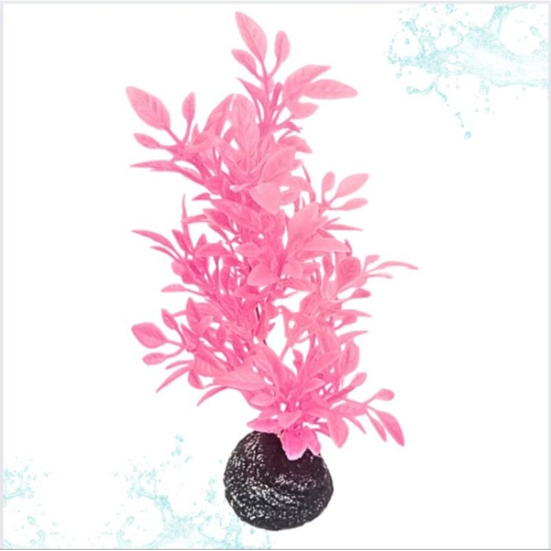 Hiasan Dekorasi Aquarium Ornamen TANAMAN PLASTIK 20CM