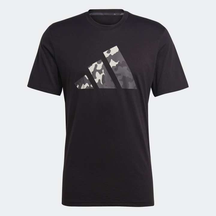adidas Training & Gym & Training Train Essentials Seasonal Logo Training Tee Men Black IB8256