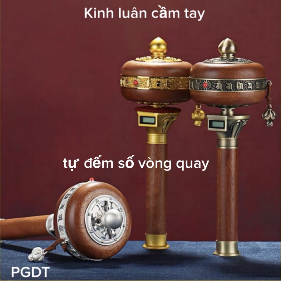 Kinh luân gỗ cầm tay tích hợp đếm biến số tự động