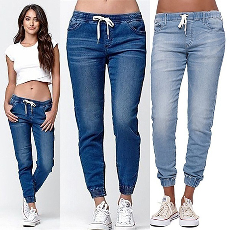 Denim jean joggers women's Clearance