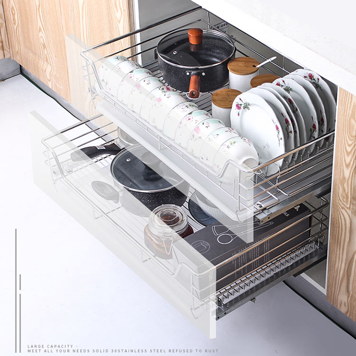 Kệ Ngăn Kéo Tủ Bếp 2 Tầng KB16