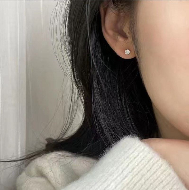 Cocojewelry super flash ear bone stud female 925 silver needle fashion simple new earrings
