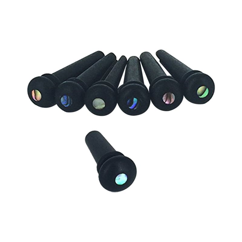 Ebony Guitar Bridge Pins,Ebony End Pin,Endpin,Abanlone Dot for Acoustic Guitar Parts Replacement
