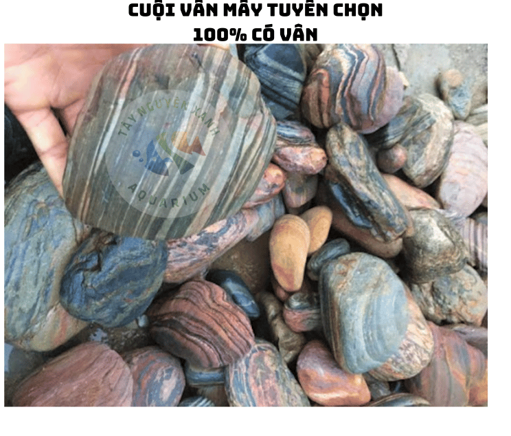 [Rẻ vô địch] 1KG Đá Cuội VÂN MÂY Tuyển Chọn 100% đều có vân