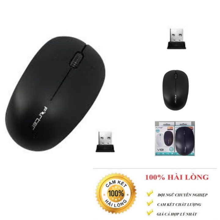 Chuột không dây FORTER V181 (màu đen) + pin thiết kế nhỏ gọn dễ cầm và di chuyển công nghệ tiên tiến độ nhạy cao