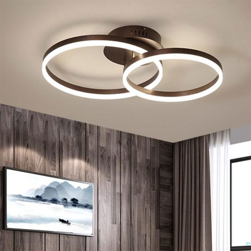 Nordic modern minimalist ceiling light, home personalized bedroom light, creative circular multi-color study LED room lighting