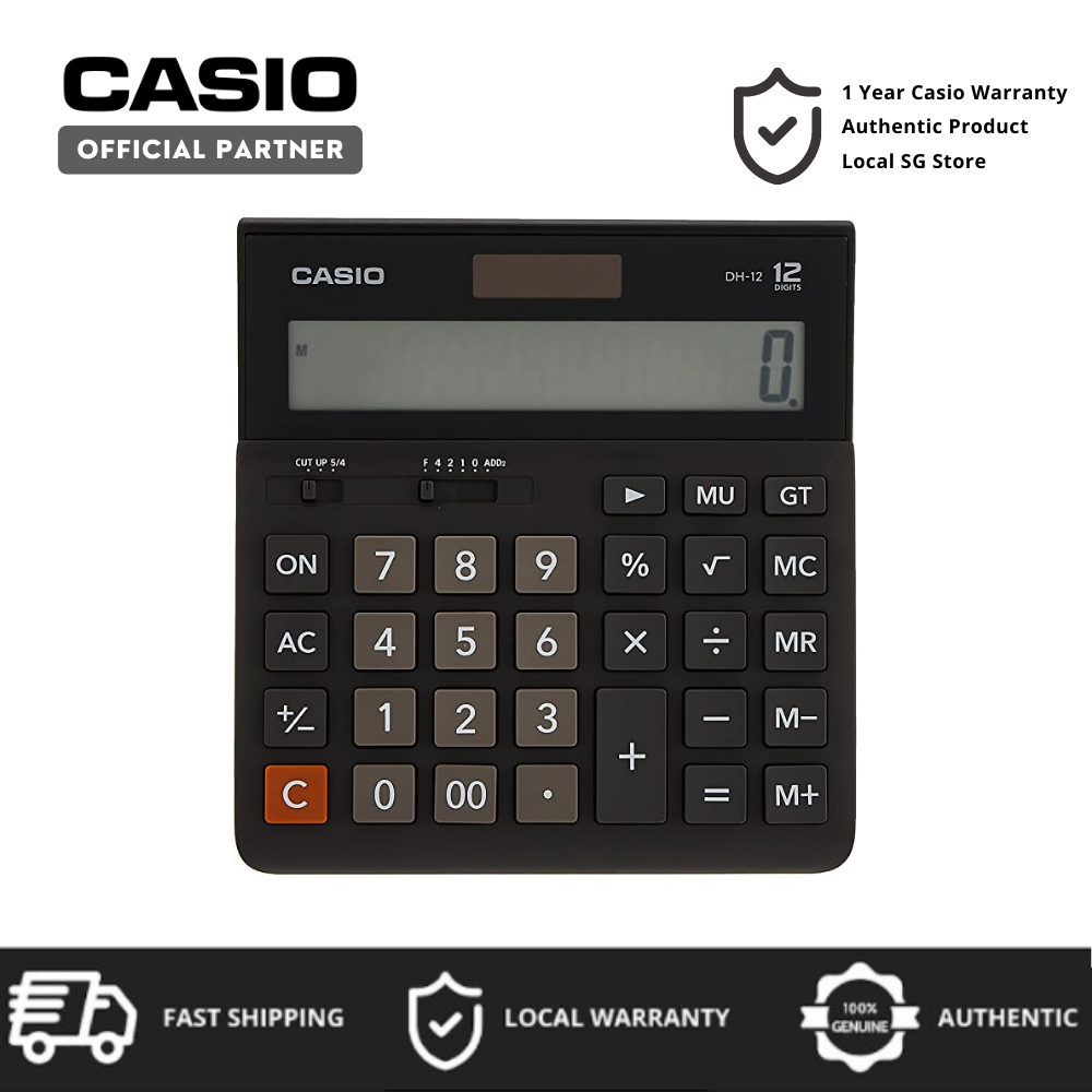 Casio DH12 WideFormat Keypad Calculator with spacious keypad layout