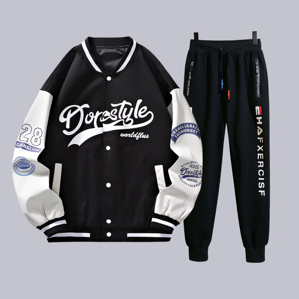 Set đồ nam forhimcs2 áo khoác bomber kèm quần jogger thể thao ao khoac nam 012+jogger 074