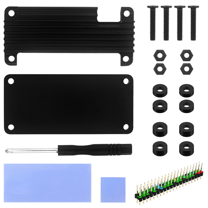 Raspberry Pi Zero 2 W Aluminum Case Metal Passive Cooling Heat Sink GPIO Header for Raspberry Pi Zero 2W. 