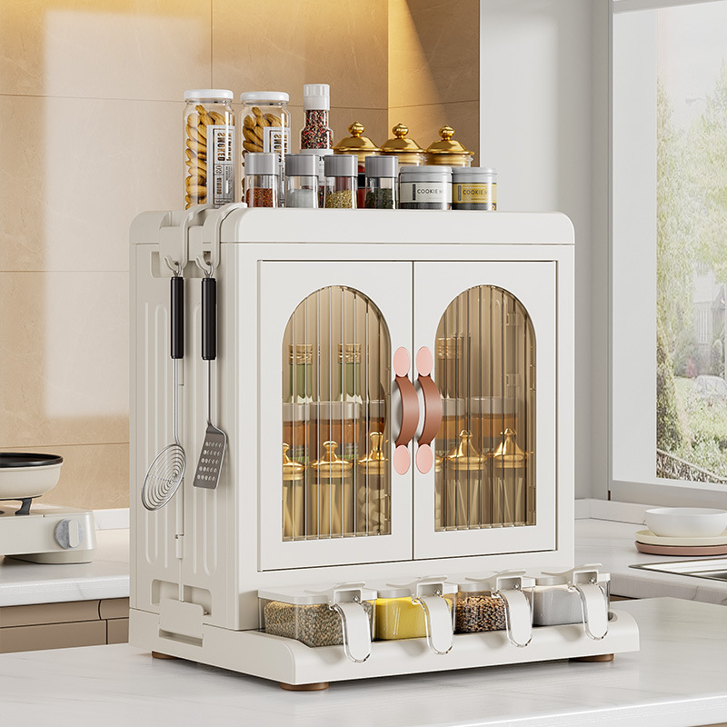 Kitchen spice shelves, Save space,chopstick knife holders, countertops, Plastic,multi-functional seasoning, kitchenware, supplies storage racks, multi-layer cabinets