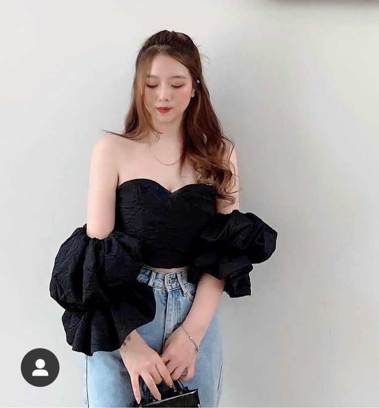 Áo kiểu đũi rớt vai mẫu mới siêu hot.