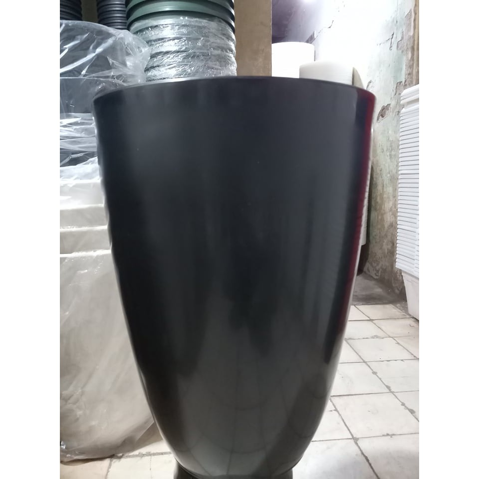 combo 5 chậu bom size trung mau đen chậu