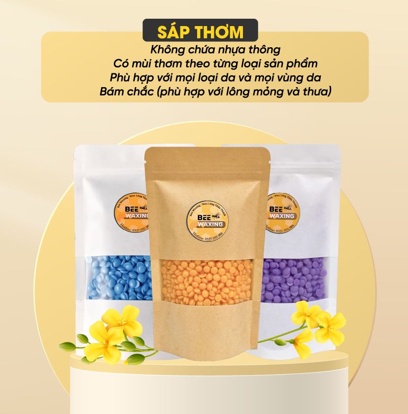 Sáp Wax Lông Nóng Thơm-Hard Wax Beans [Tặng Kèm Que Wax]
