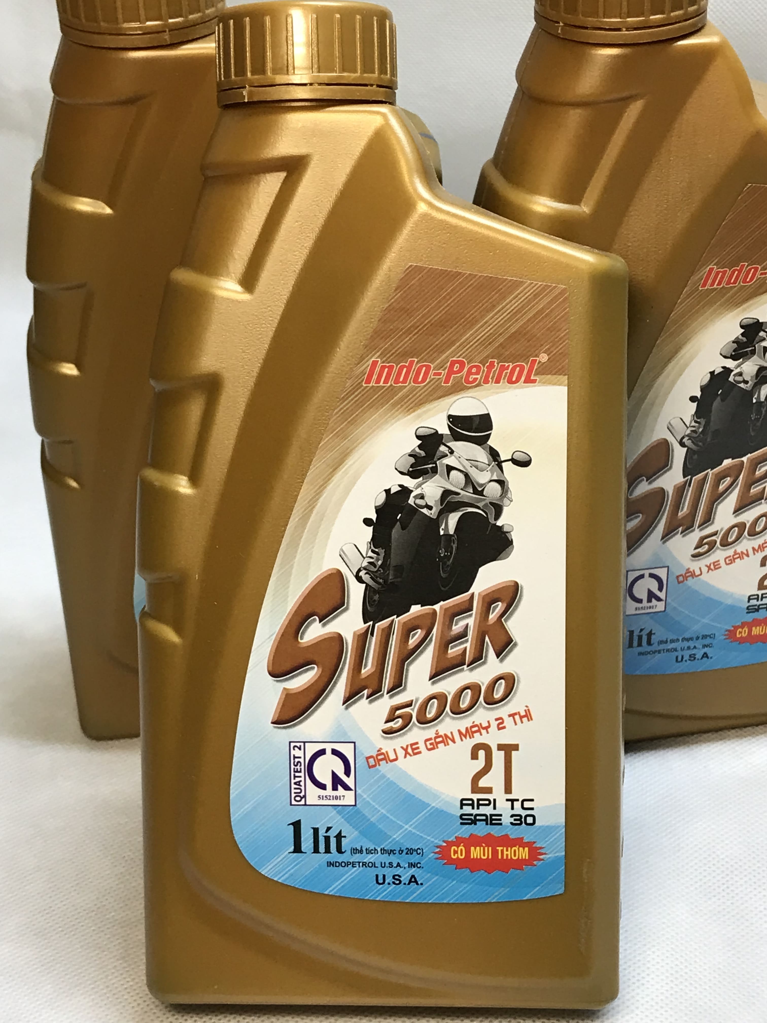 Nhớt 2 thì thơm Indo Petrol Super 5000 2T 1L công nghệ Mỹ
