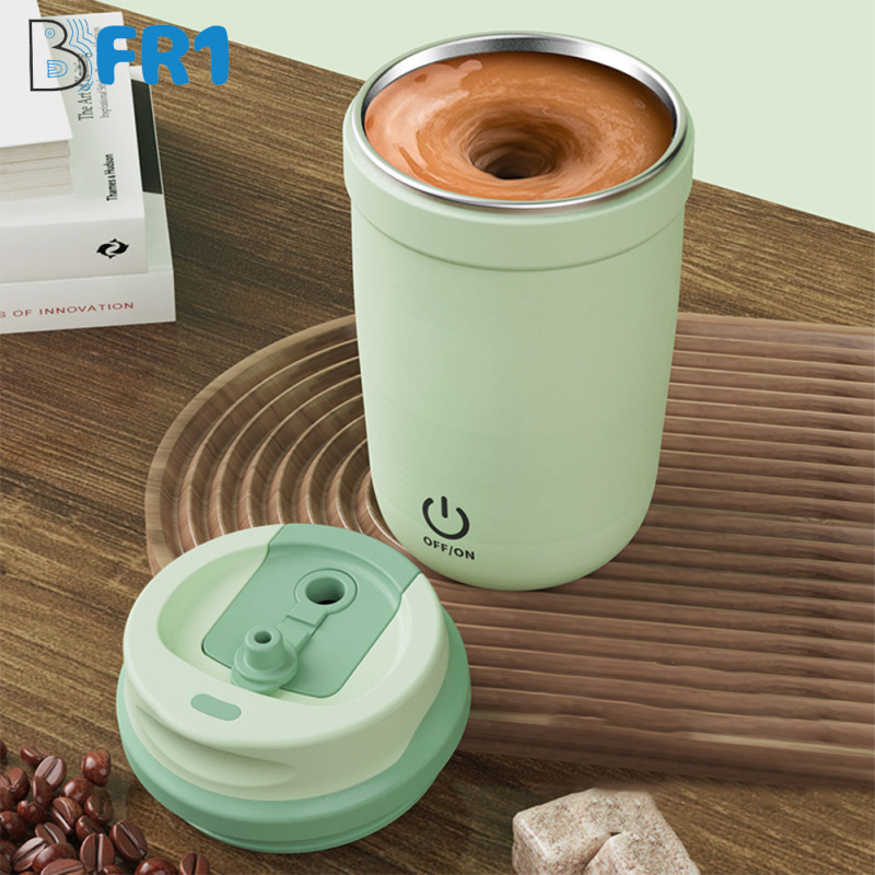BFR1 Self Stirring Mug Auto Self Mixing Stainless Steel Cup Rechargeable Portable Multi-Function Automatic Stirring Coffee Mug For Office School Gym Home Travelling Afternoon Tea Time