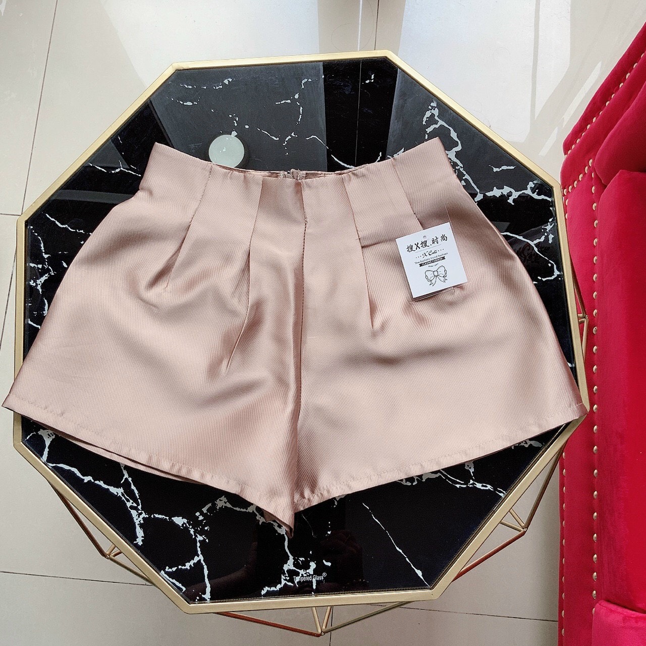 Quần Bóng Xếp Ly eo,Quần Short Nữ, NHIỀU Màu