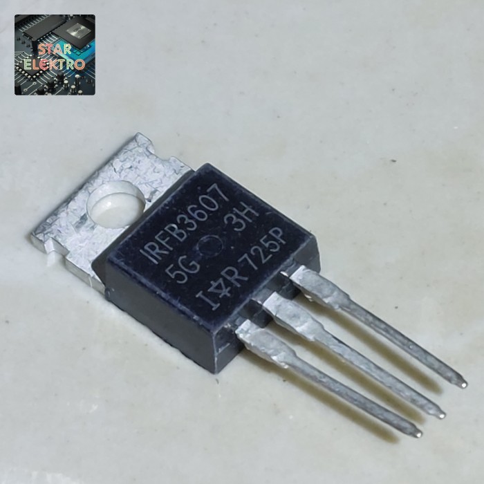 thumbnail image 2 of 5PCS IRFB3607PBF N-Channel MOSFET Transistor – 75V 80A TO-220, IRFB3607, 140W 2 of 4