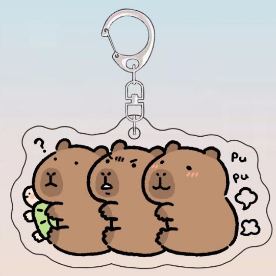 Móc Khóa Hình capybara Chất Liệu acrylic