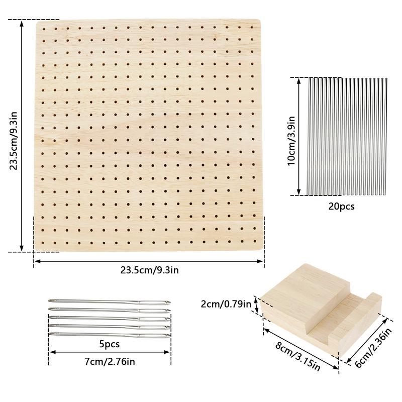 Wooden Crochet Blocking Board Reusable Handcrafted Knitting