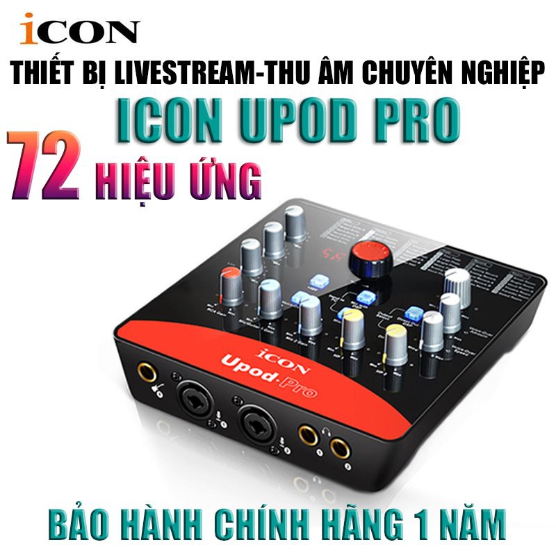 Combo full sound card icon upod pro và mic thu âm takstar k320