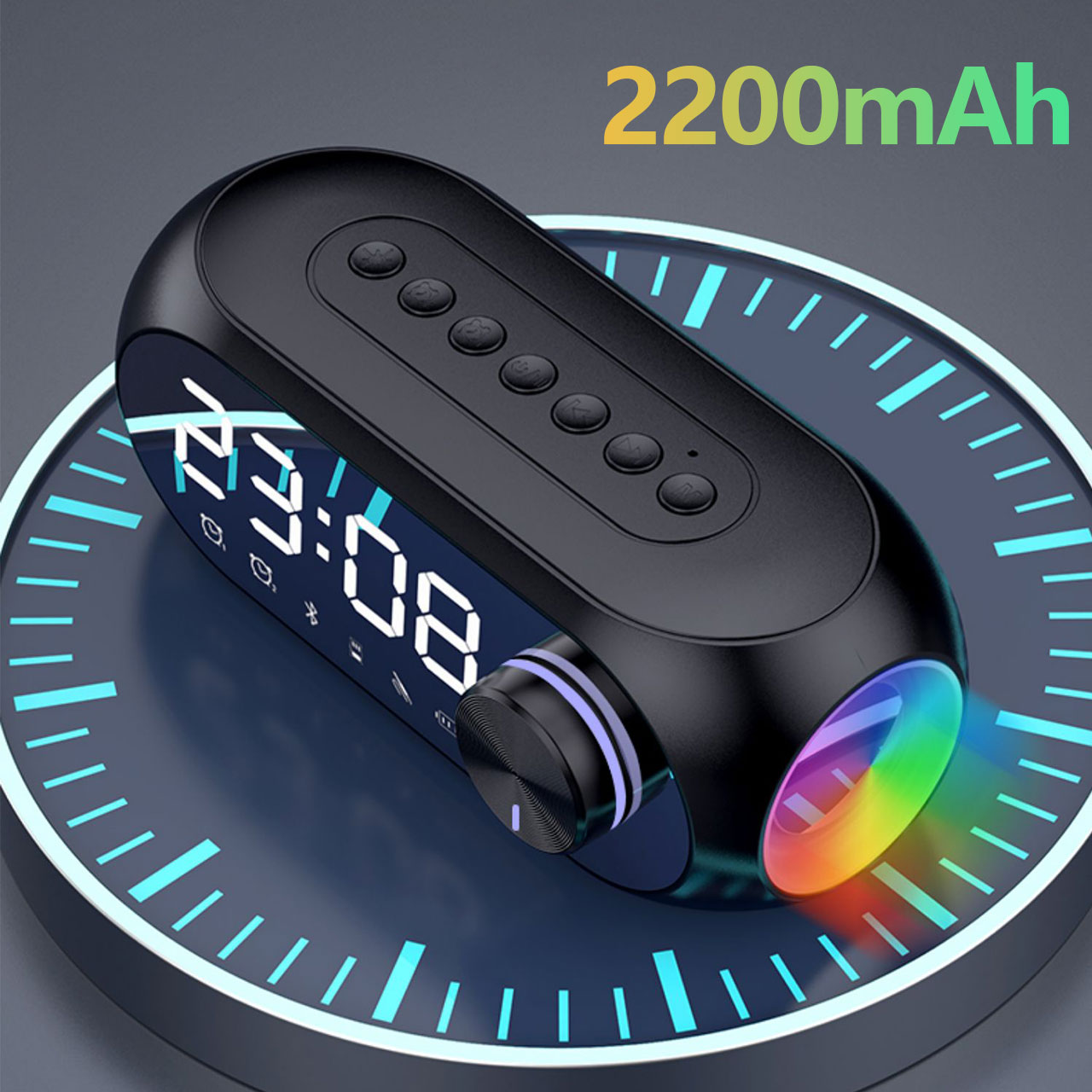 【COD】Jovitech Speaker Bluetooth Jam LED Smart Multifunction Alarm Clock Speaker Portable Super