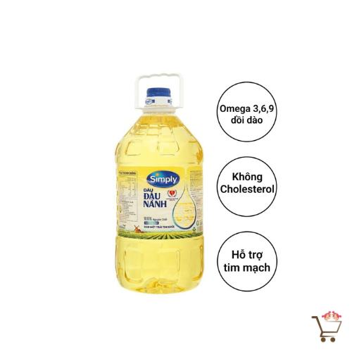 [Chính Hãng] Dầu ăn đậu nành Simply - Can 5L DATE MỚI