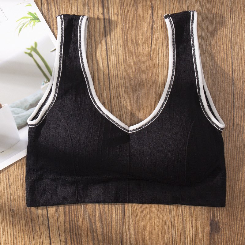 [HCM]ÁO BRA CROPTOP VIỀN CỔ V