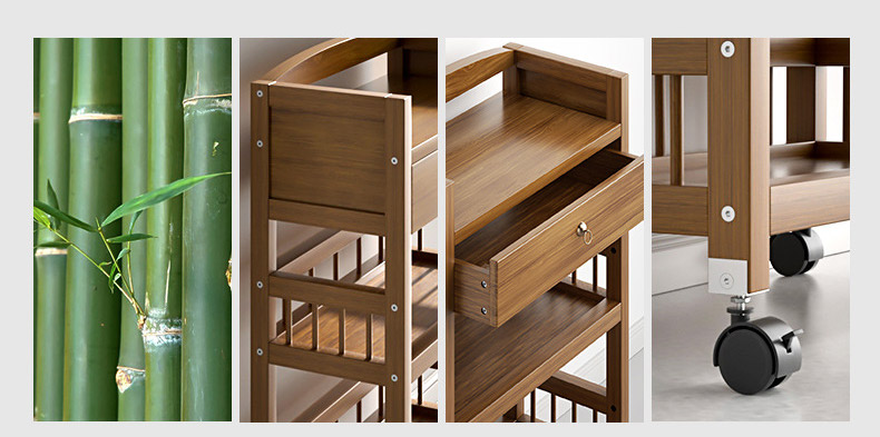 shelf Tableware storage rack Multifunctional shelf for kitchen tea table Tea rack Small tea table Tea table Moving pulley Special shelf