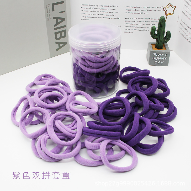 Hộp 50 Cái Cột Tóc Thun Mềm Cho Bé