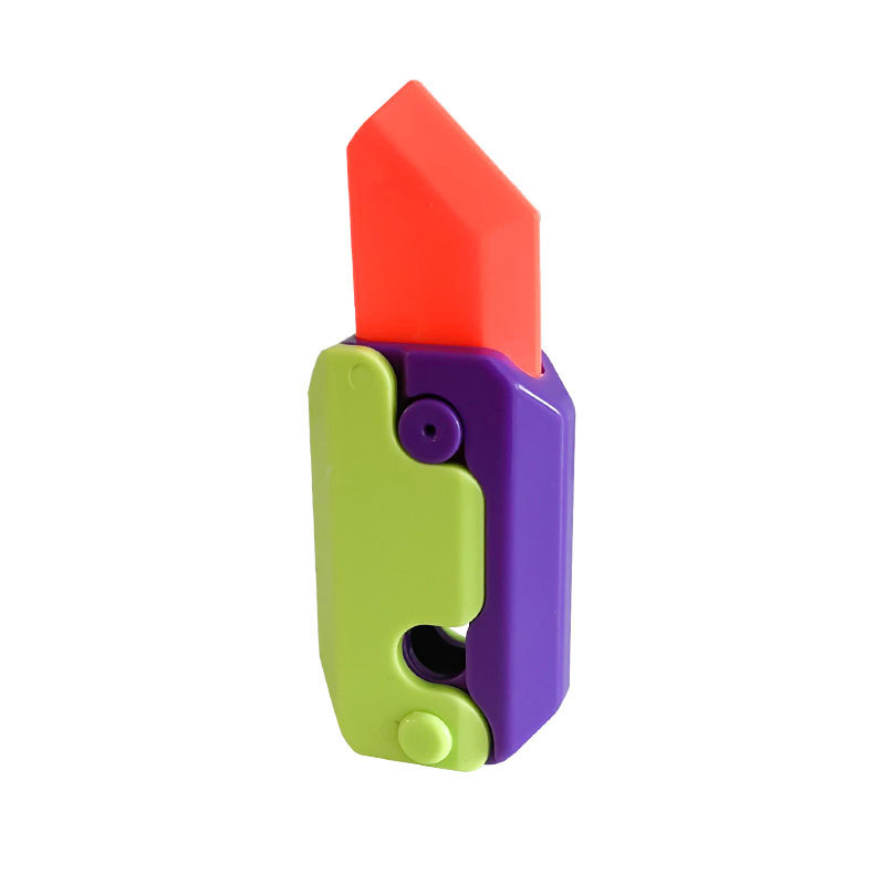 LSHUO Nổ 3D trọng lực dao cà rốt dao giải nén thẻ đẩy đồ chơi nhỏ 3D in trọng lực dao cà rốt dao mượt