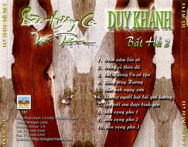 [MDX] ĐĨA CD DUY KHÁNH BÀI HƯƠNG CA VÔ TẬN