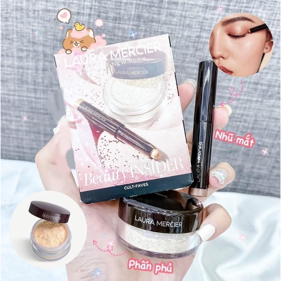 SEPHORA Set phấn phủ màu mắt Laura Mercier (Loose Setting Powder Stick Eye Color)