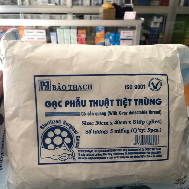 Gạc phẫu thuật tiệt trùng Bảo Thạch