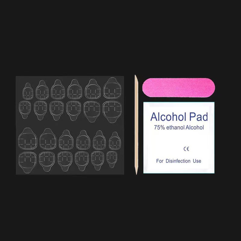 MIAOYA Nail Patch Kit for Double-sided Jelly Gum Nail File Alcohol Cotton Kit Set