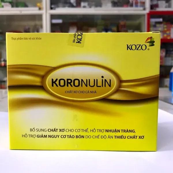 Bổ sung chất xơ KORONULIN - Bổ sung chất xơ cho cơ thể , chống táo bón - Dùng cho mọi lứa tuổi - hộp 20 gói