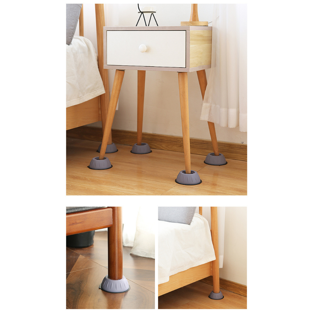 Combo of 4 High-Quality Anti-Vibration and Anti-Slip Foot Pads for Washing Machines, Tables, Chairs, Refrigerators
