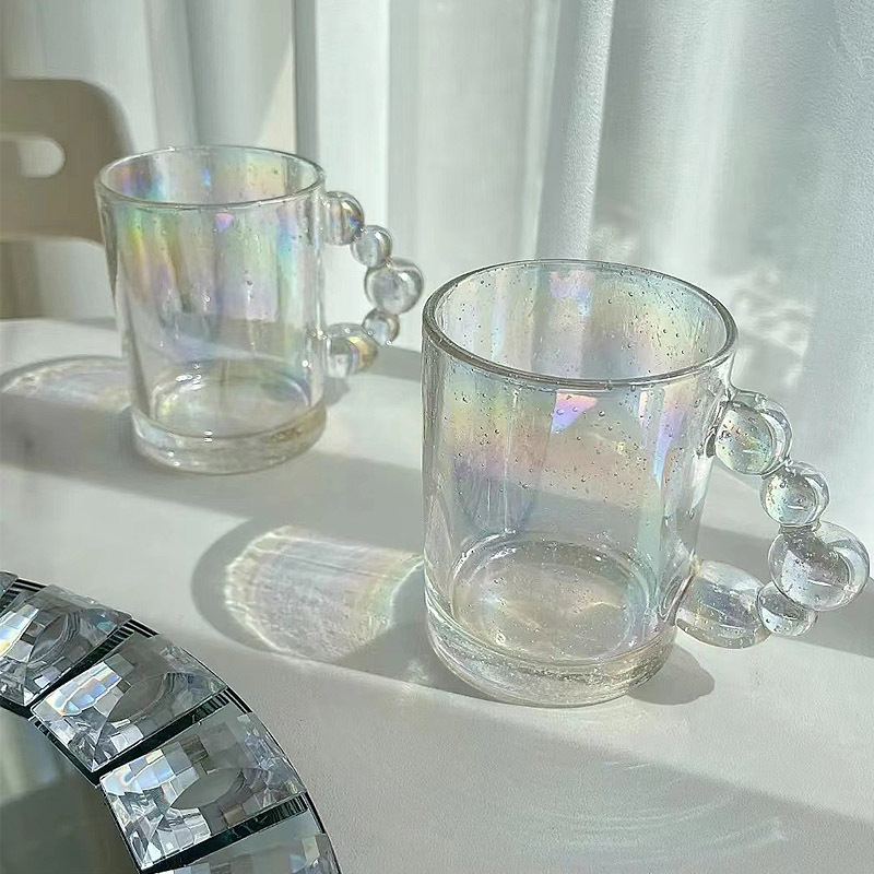 Bong Bóng Mùa Hè xử lý cốc cà phê Retro cốc sữa cốc thủy tinh cốc đánh dấu