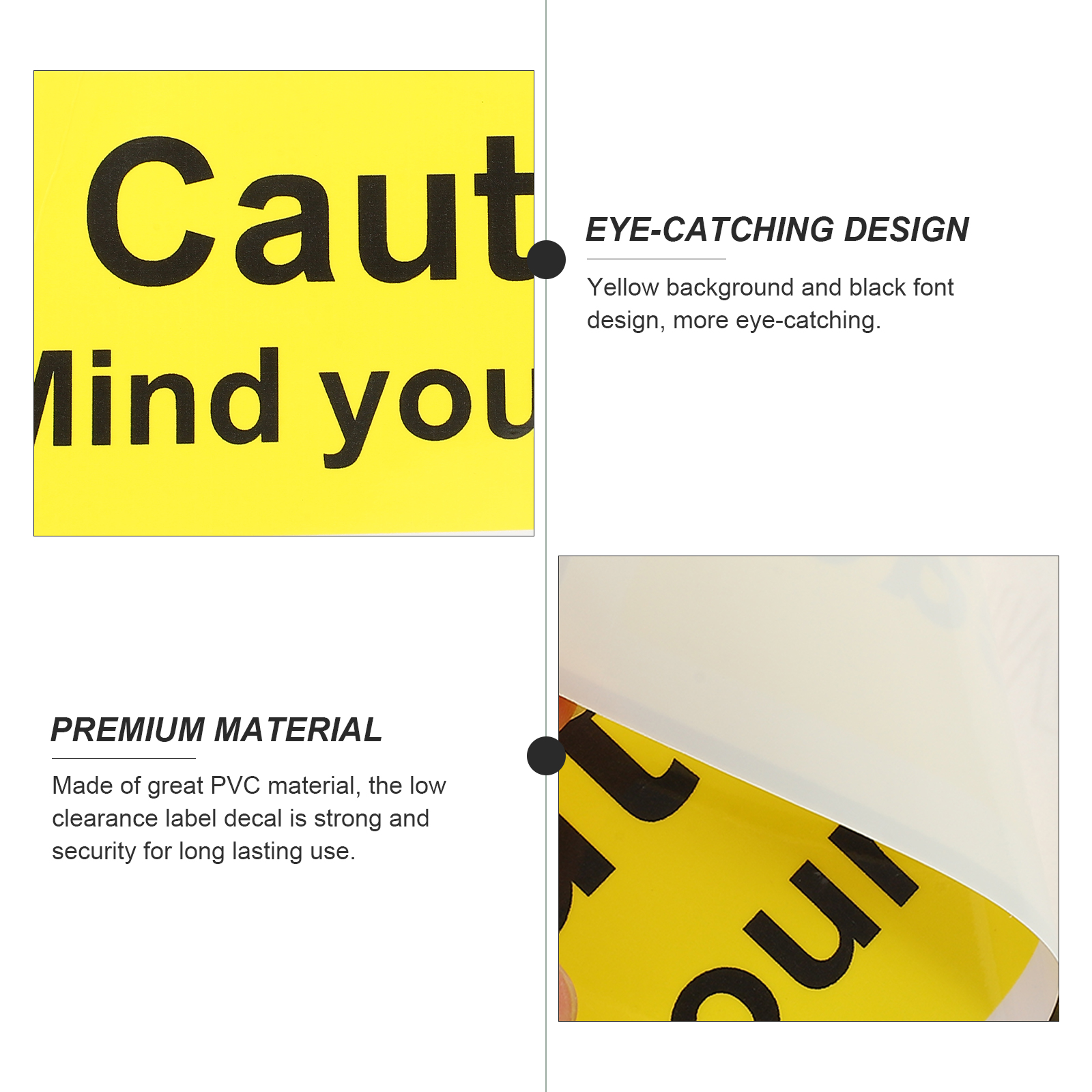 Overhead Line Sticker 【Top Picks】 Low Overhead Clearance Decal PVC Mind Your Sign Caution ...