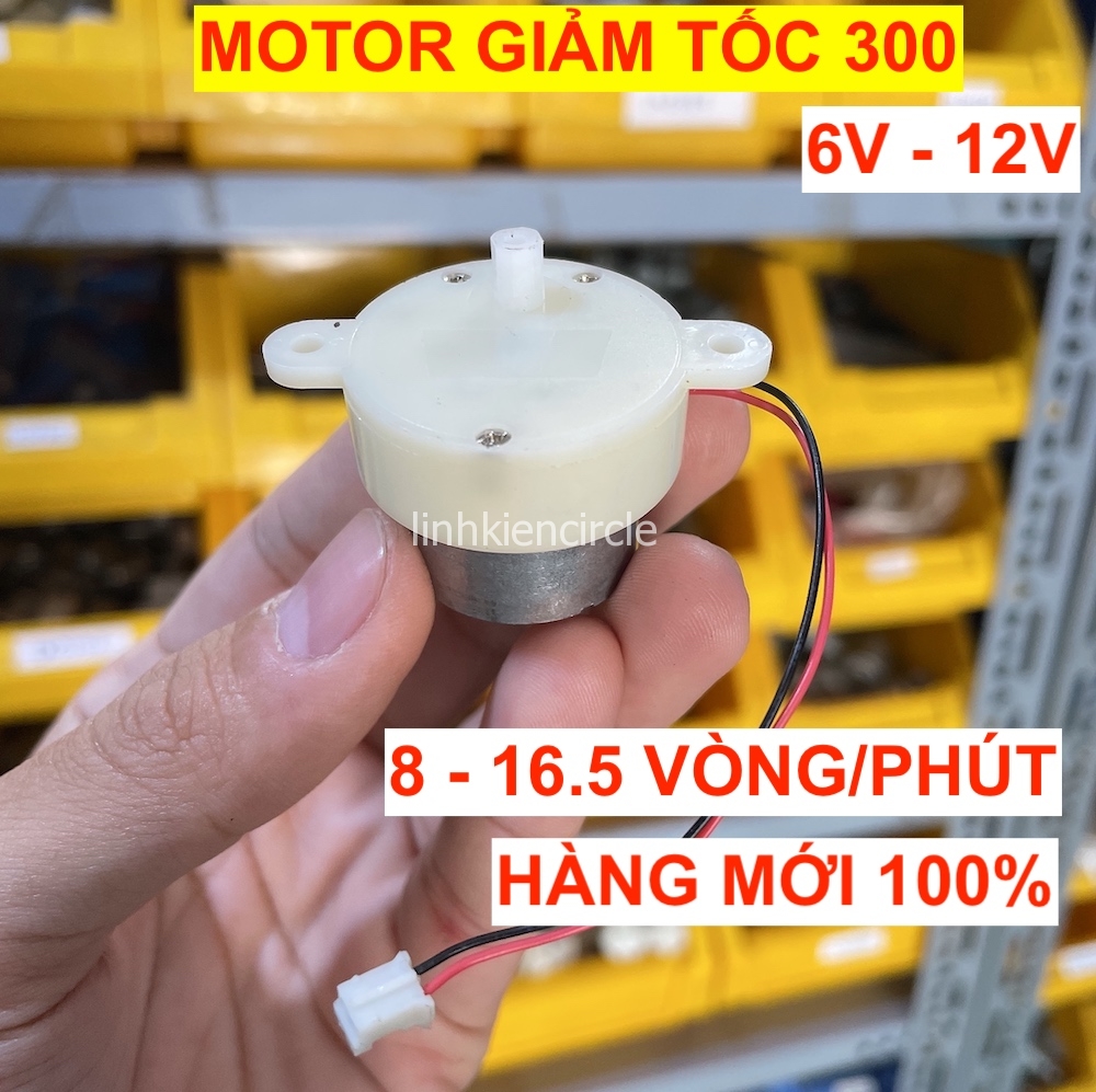[HCM]Motor giảm tốc mini 300 mới 100% điện áp 6V - 12V tốc độ 8 - 16.5 vòng/phút chạy êm - LK0299
