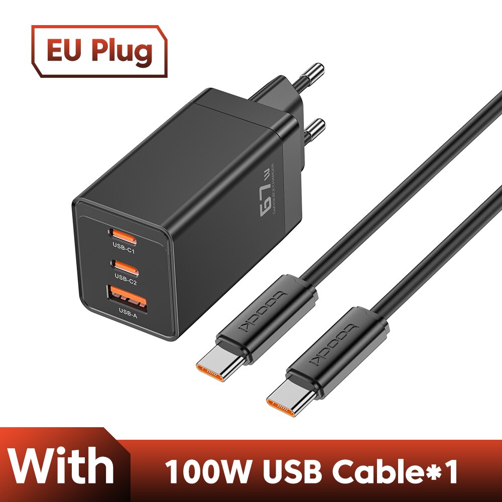 Toocki 67w gan usb c charger quick charge 65w 4.0 3.0 qc4.0 pd 3.0 pd usb c type c fast usb charger for 14 13 pro macbook
