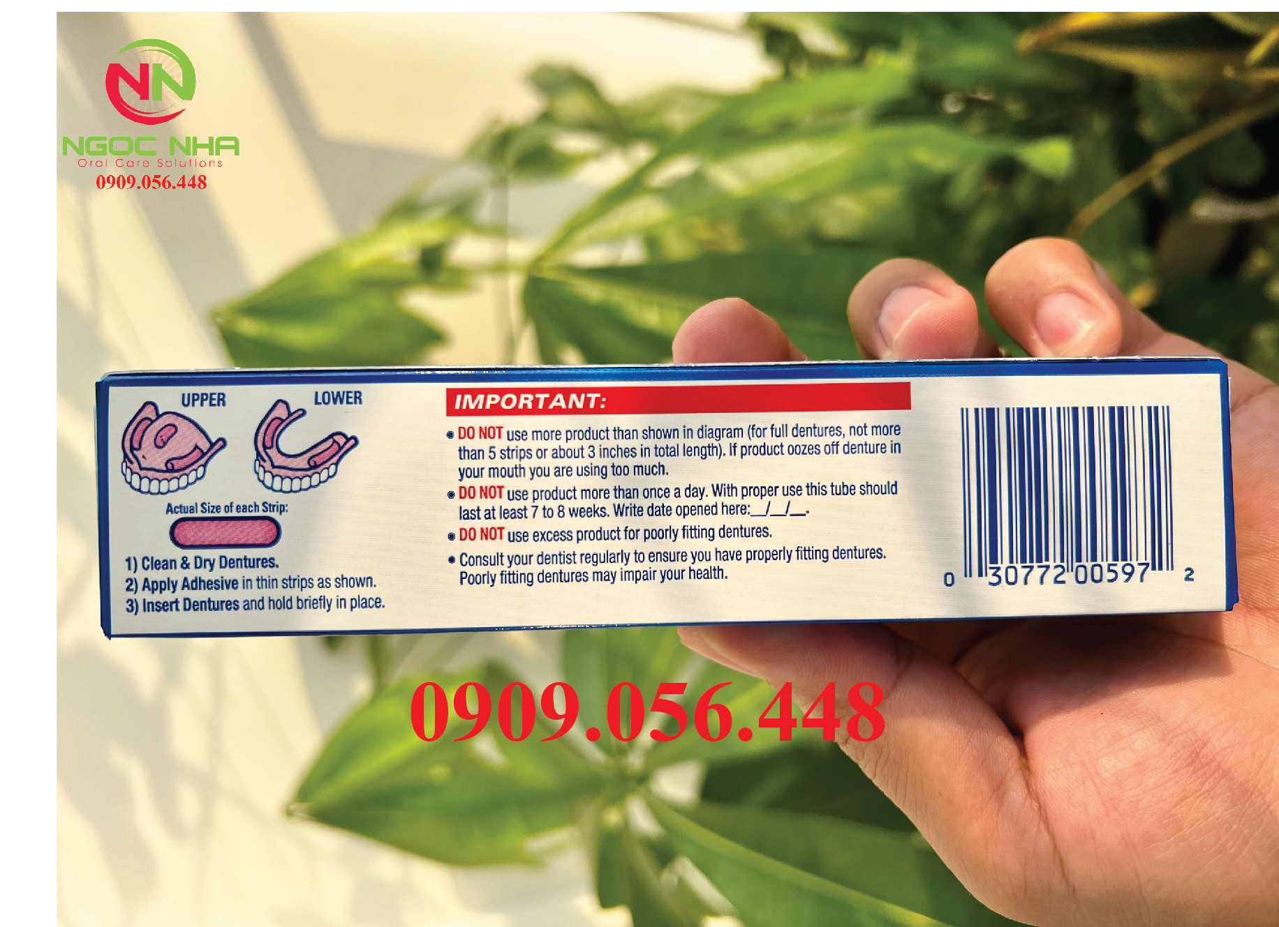[CAO CẤP] Keo dán hàm răng giả hàm tháo lắp Fixodent Advance MaxHold 62g/ Mỹ