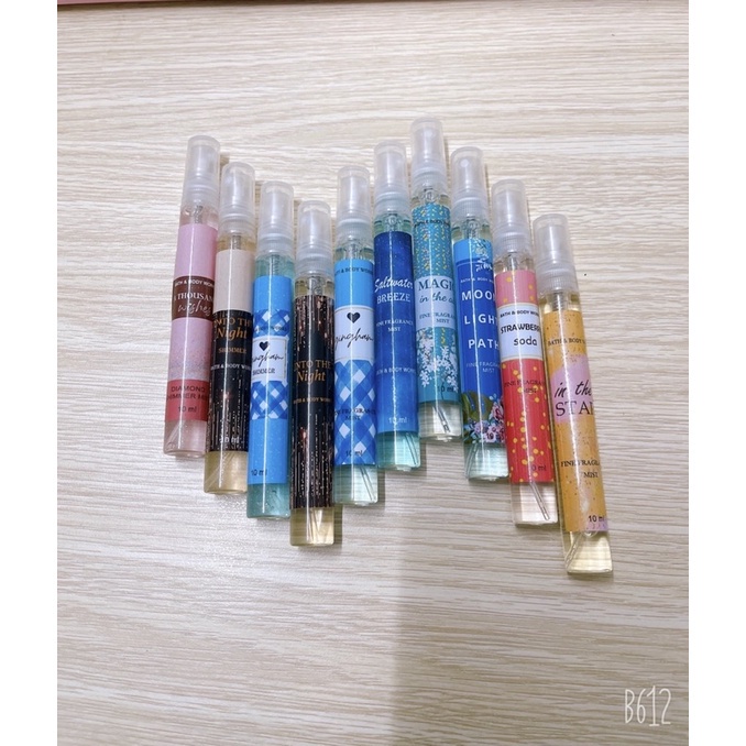 Xịt body mist 10ml lưu hương chai chiết
