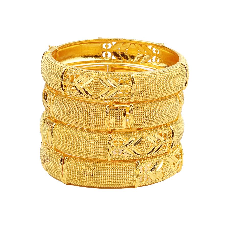 Dubai Luxury Gold Color Bangles For Women 24K Gold Plated Indian African Bracelets Charm Wedding Ethiopian Arabic Hand Jewelry.