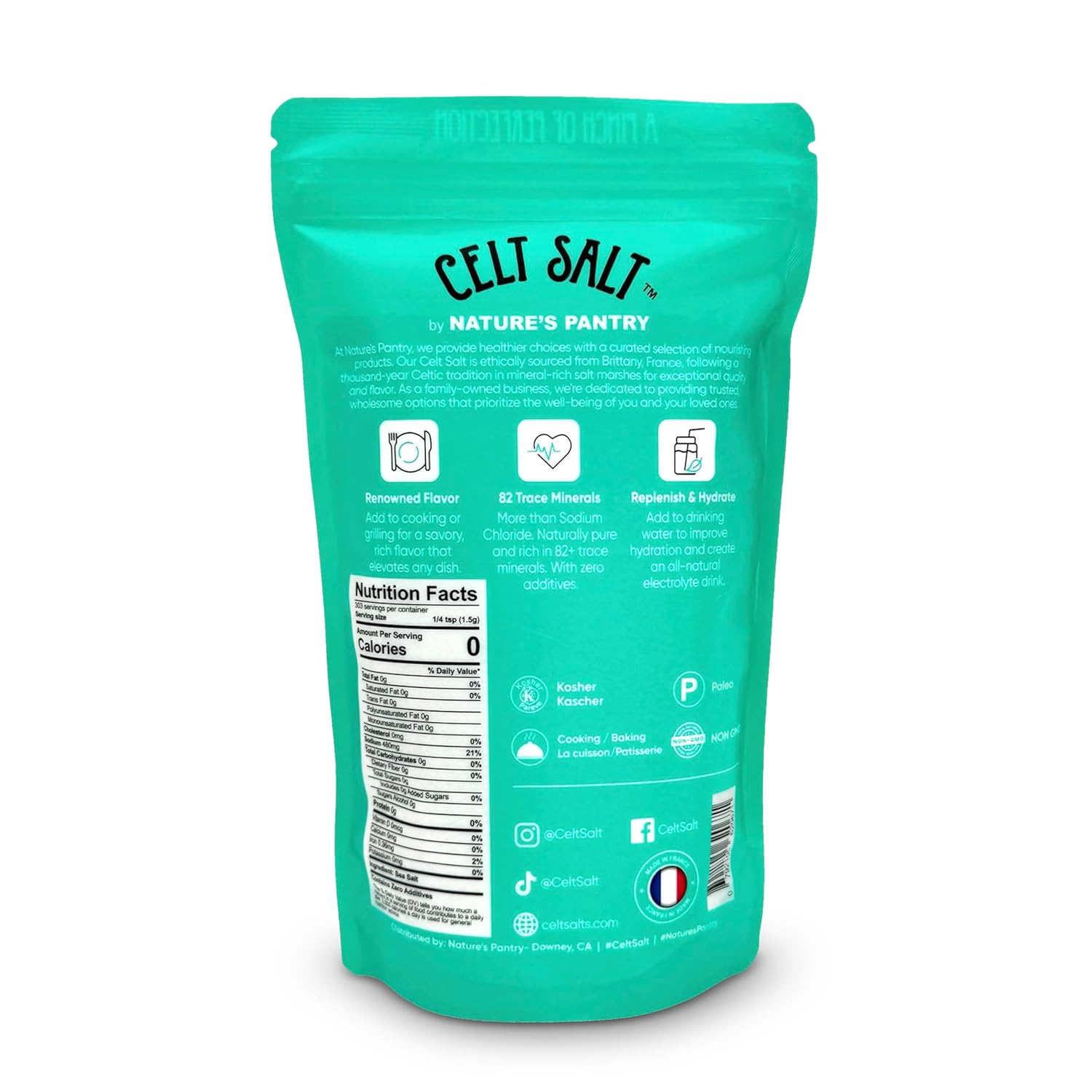 Ground Salt Format Celtic Salt Fine Ground, Celt Salt By Natures Pantry, 82+ Minerals, non ...