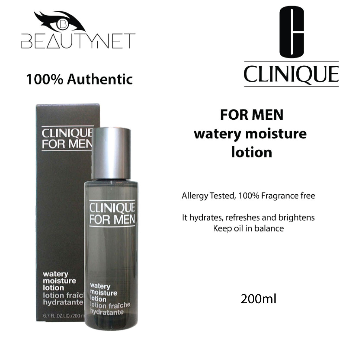 Clinique for Men Watery Moisture Lotion 200ml | Lazada Singapore