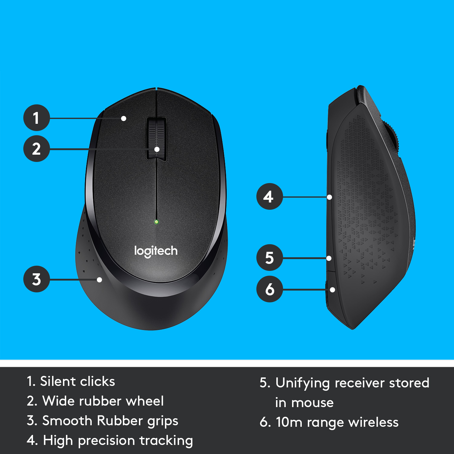 M330 Logitech M330 Silent Plus Wireless Mouse (เมาส์ไร้เสียงไร้สาย เชื่อมต่อ ...