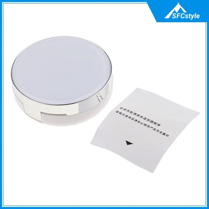 Sfcstyle Vòng rỗng sang trọng Xách Tay Hộp Bông đánh phấn đệm hơi BB container trường hợp-Trắng, như mô tả